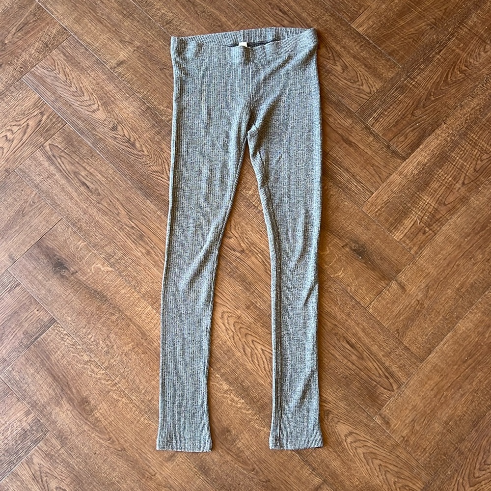 Diesel Knit Leggings Silver/Gray Sz M NWOT